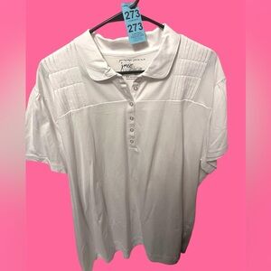 Just My Size Classic White Polo Shirt